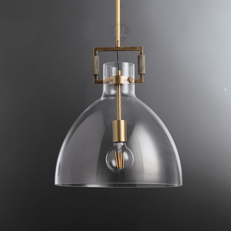 MechFriction K9 Glass Cloche Pendant Light 10"/14"/18"