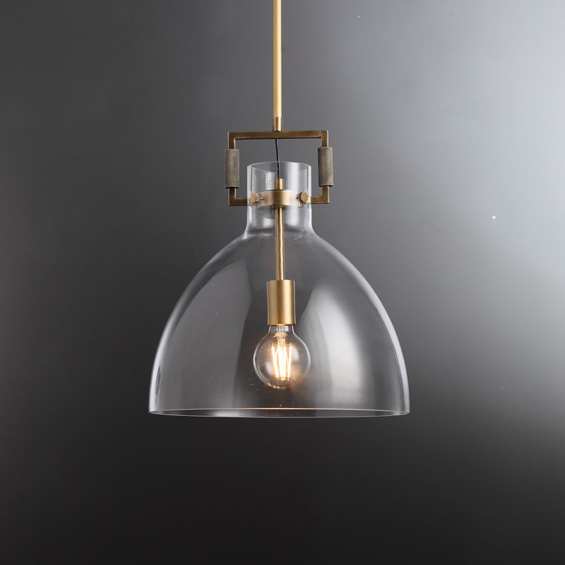 MechFriction K9 Glass Cloche Pendant Light 10"/14"/18"