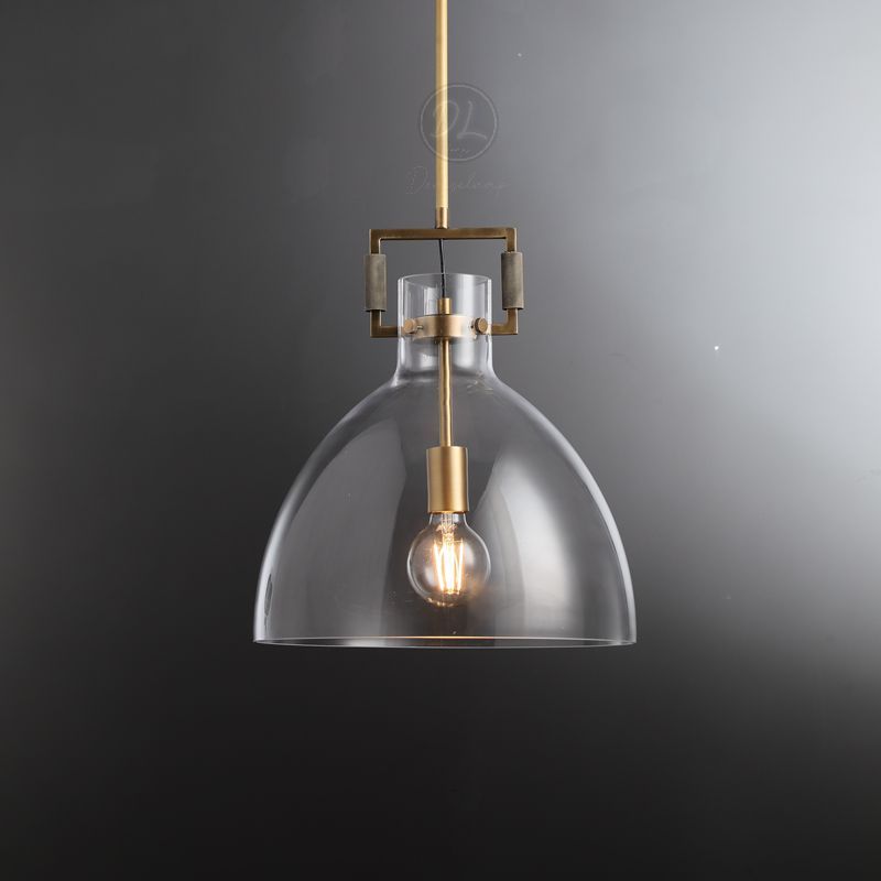 MechFriction K9 Glass Cloche Pendant Light 10"/14"/18"