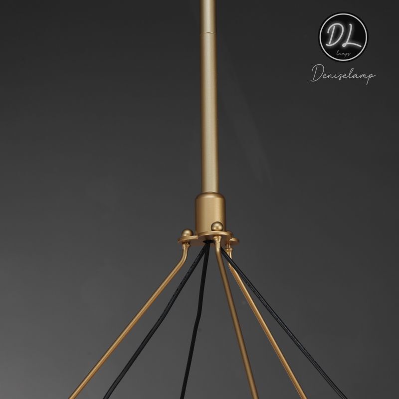 Horizon- Vintage glamorous metallic Filament Round Chandelier 26" 38"/ 50"/ 63"/ 73"