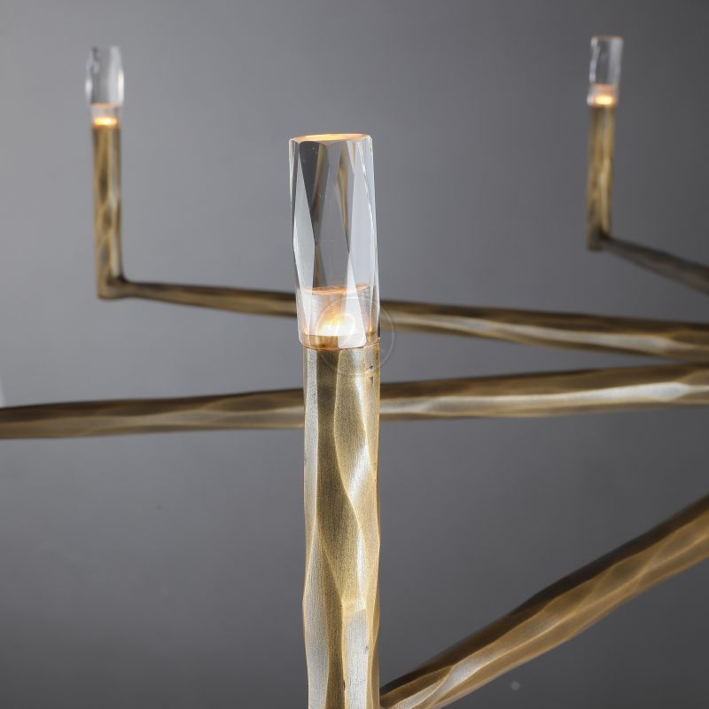 Huts Vintage Twig Stripe Texture Linear Chandelier 54“ 72"