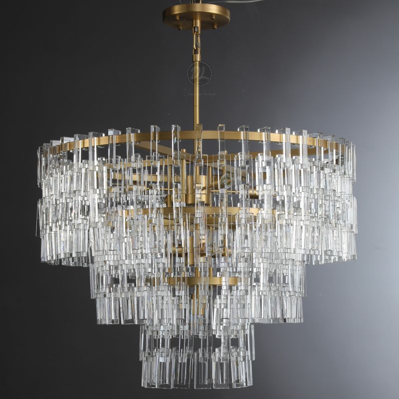 Nocturnal 3/4-Tier Round Chandelier 49"/ 3-Tier 37"