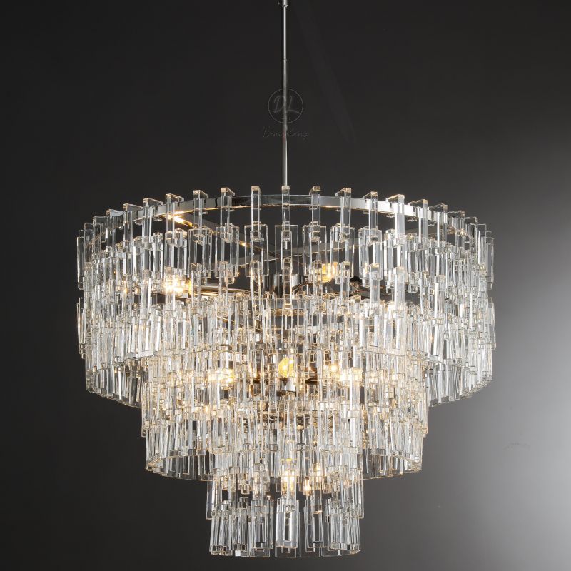 Nocturnal 3/4-Tier Round Chandelier 49"/ 3-Tier 37"