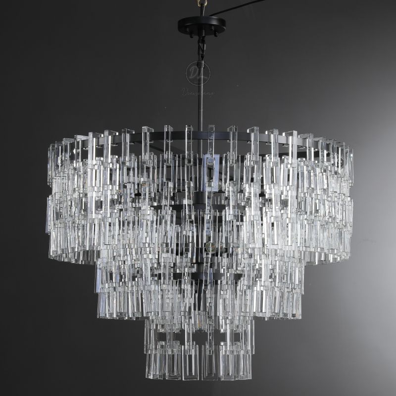 Nocturnal 3/4-Tier Round Chandelier 49"/ 3-Tier 37"