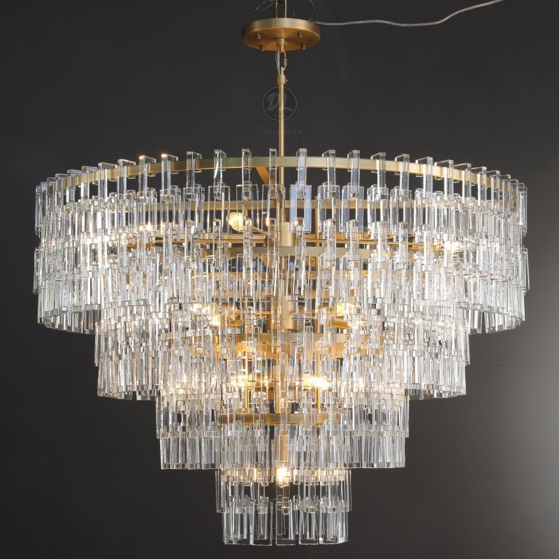 Nocturnal 3/4-Tier Round Chandelier 49"/ 3-Tier 37"