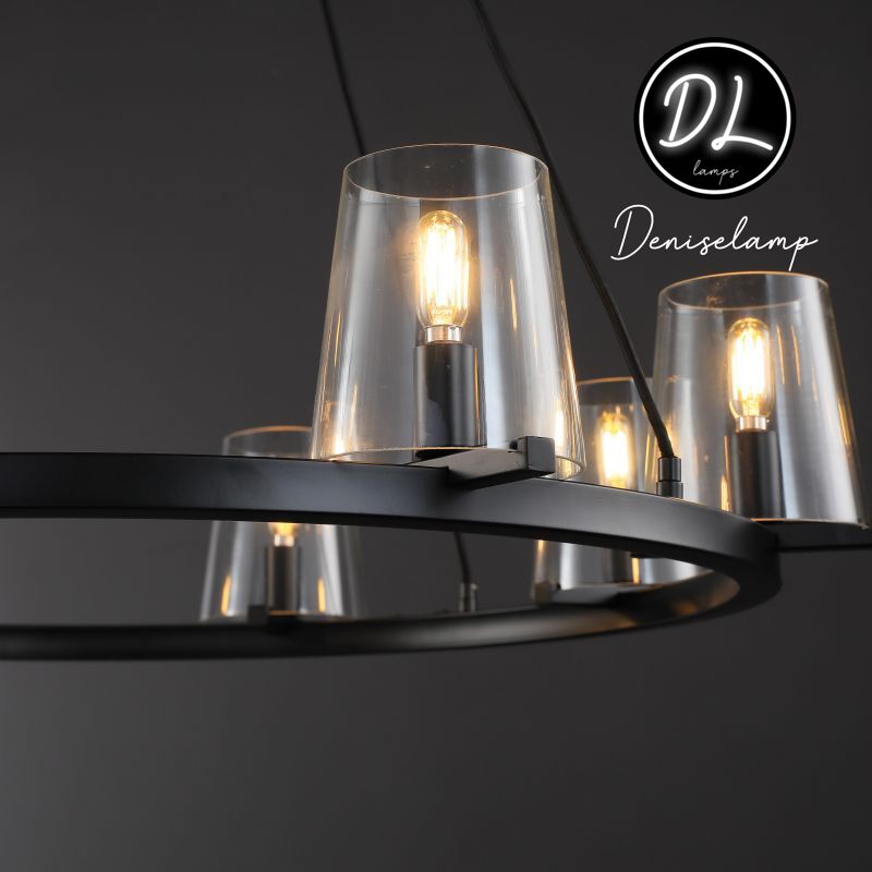 Willow Fashion design glass lampshade Round Chandelier 48"
