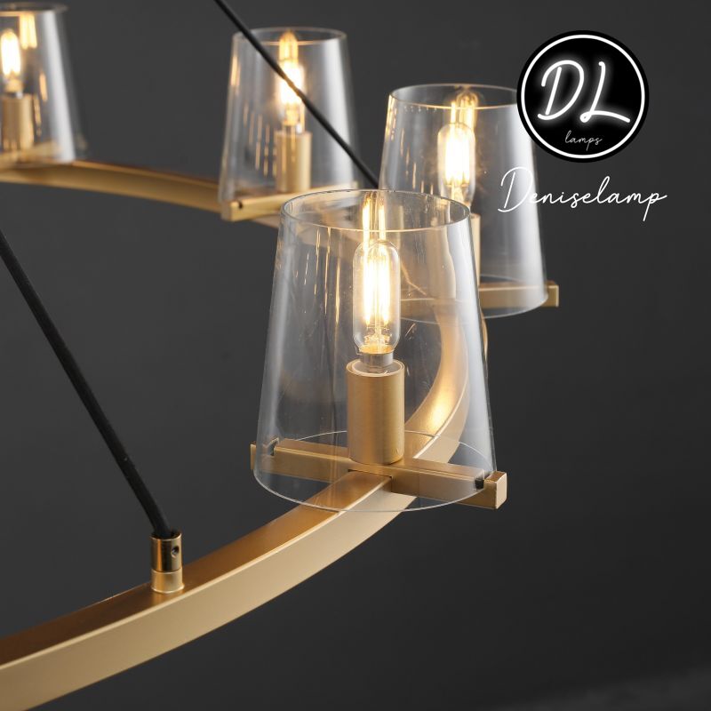 Willow Fashion design glass lampshade Round Chandelier 48"
