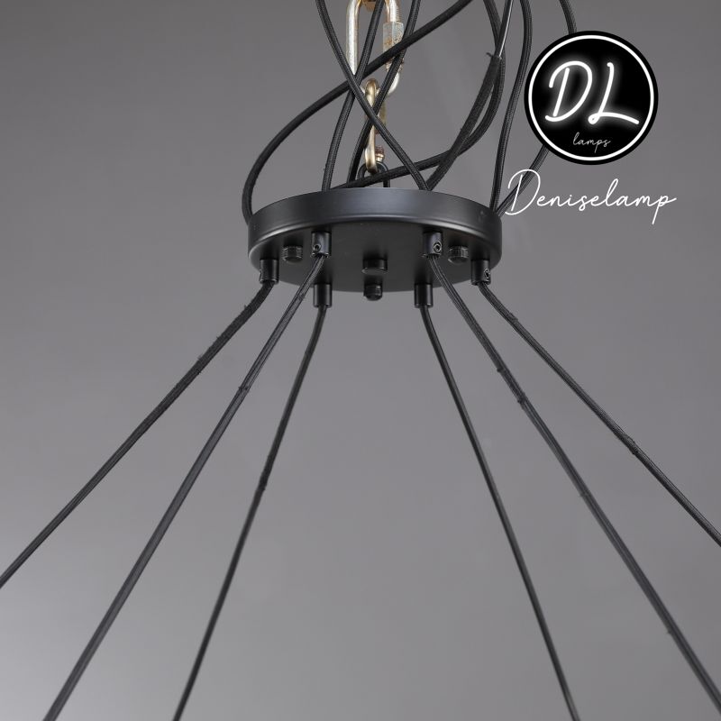 Willow Fashion design glass lampshade Round Chandelier 48"