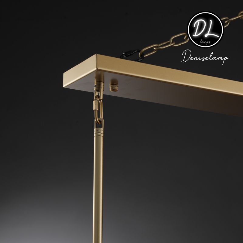 Willow Fashion design glass lampshade Linear Chandelier 49"