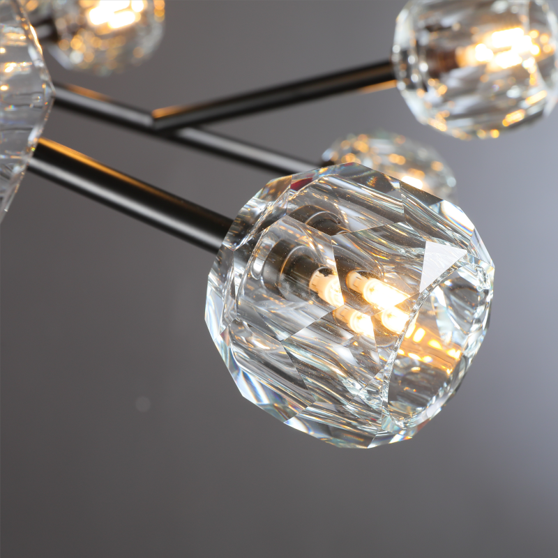 Dawn- Modern Design Niche Unique Hexagonal Crystal Ball Oval Chandelier 48"/ 60"/ 72"