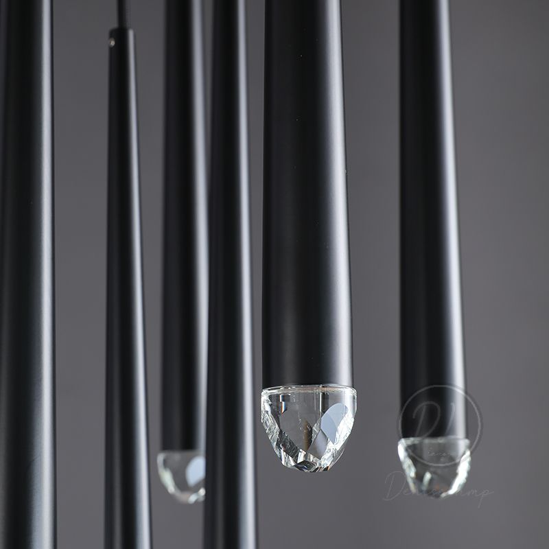 Twilight- Stylish modern art vertebrae tube shape crystal Round Chandelier 18"/24"/30"/48"