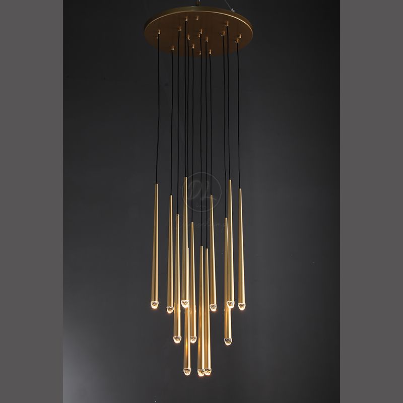 Twilight- Stylish modern art vertebrae tube shape crystal Round Chandelier 18"/24"/30"/48"