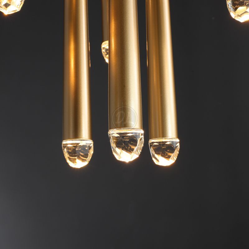 Twilight- Stylish modern art vertebrae tube shape crystal Round Chandelier 18"/24"/30"/48"