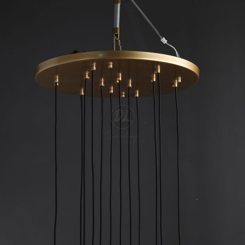 Twilight- Stylish modern art vertebrae tube shape crystal Round Chandelier 18"/24"/30"/48"