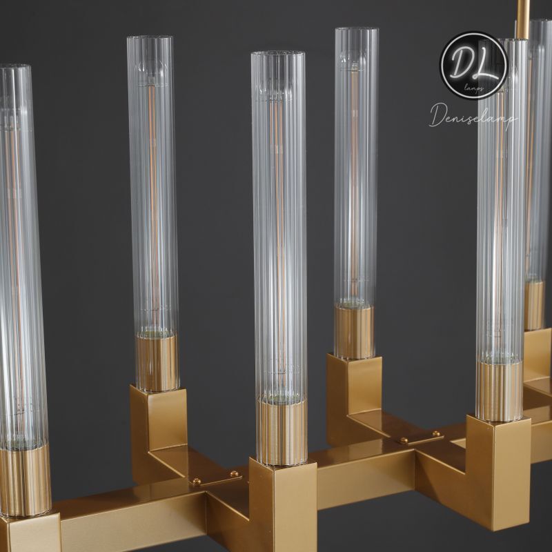 Elegance Modern Gorgeous Flow Stripe Linear Chandelier 67"