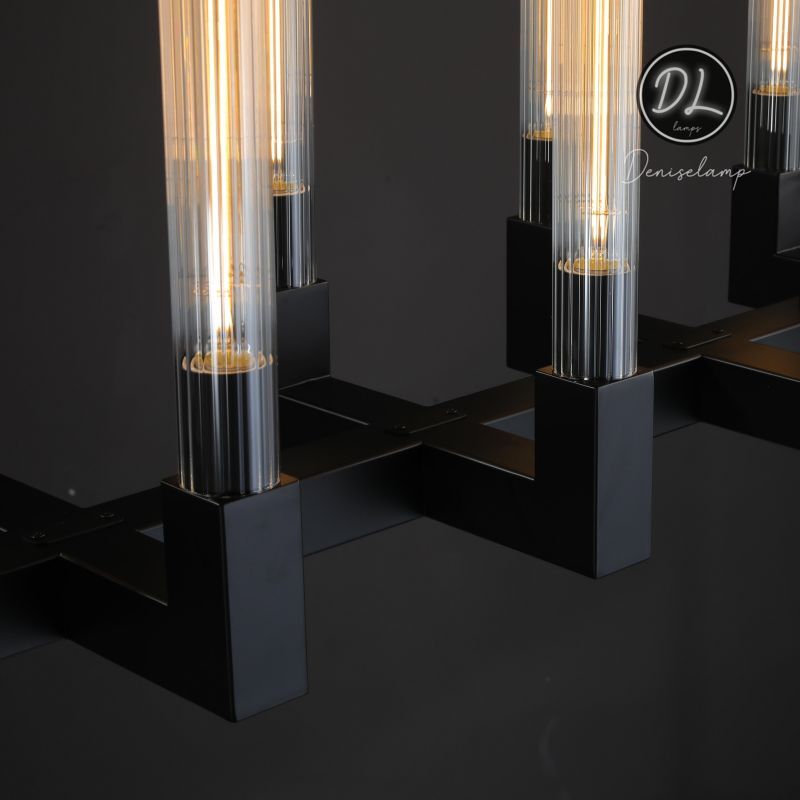Elegance Modern Gorgeous Flow Stripe Linear Chandelier 67"