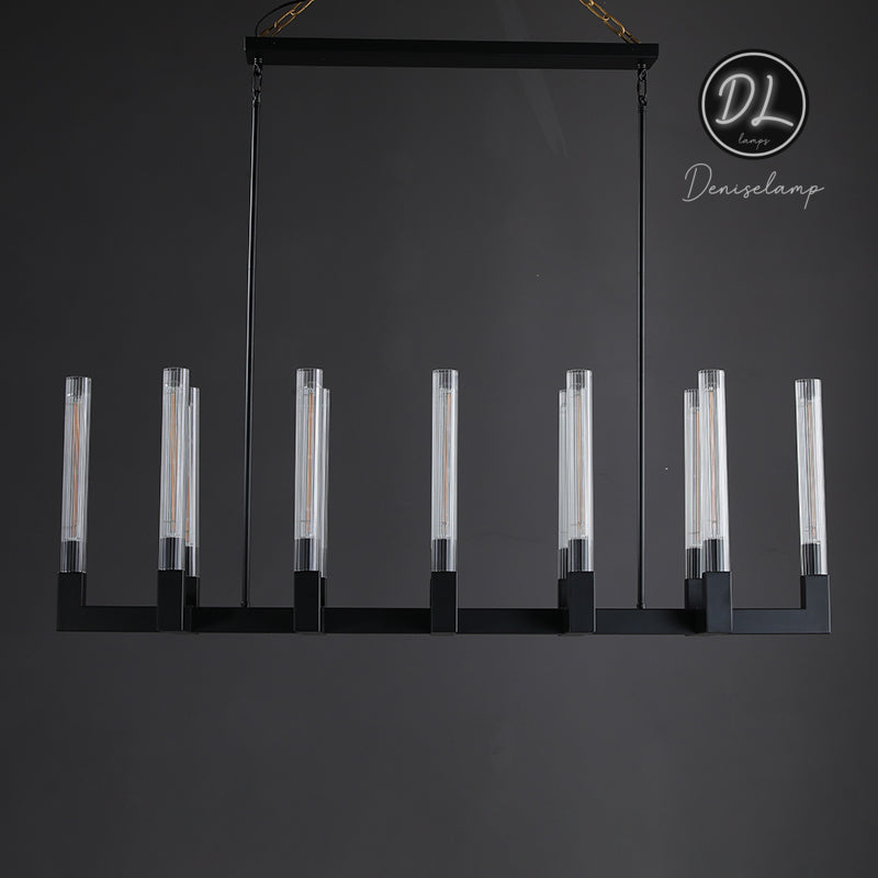 Elegance Modern Gorgeous Flow Stripe Linear Chandelier 67"