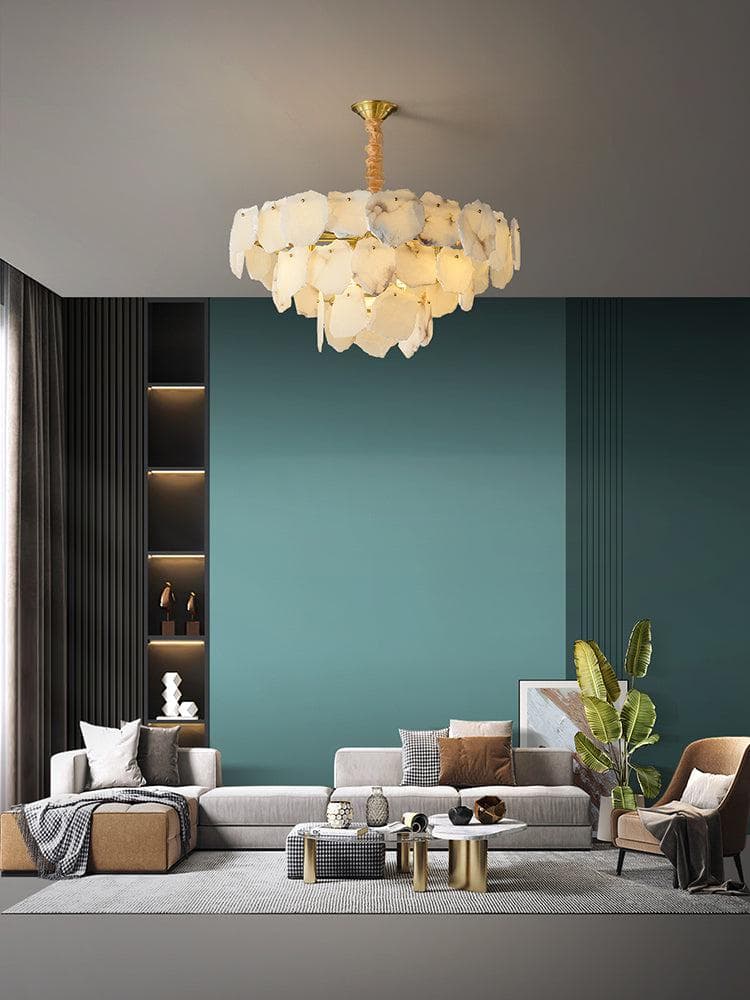 Noah Alabaster Snowflake multi-layer Chandelier