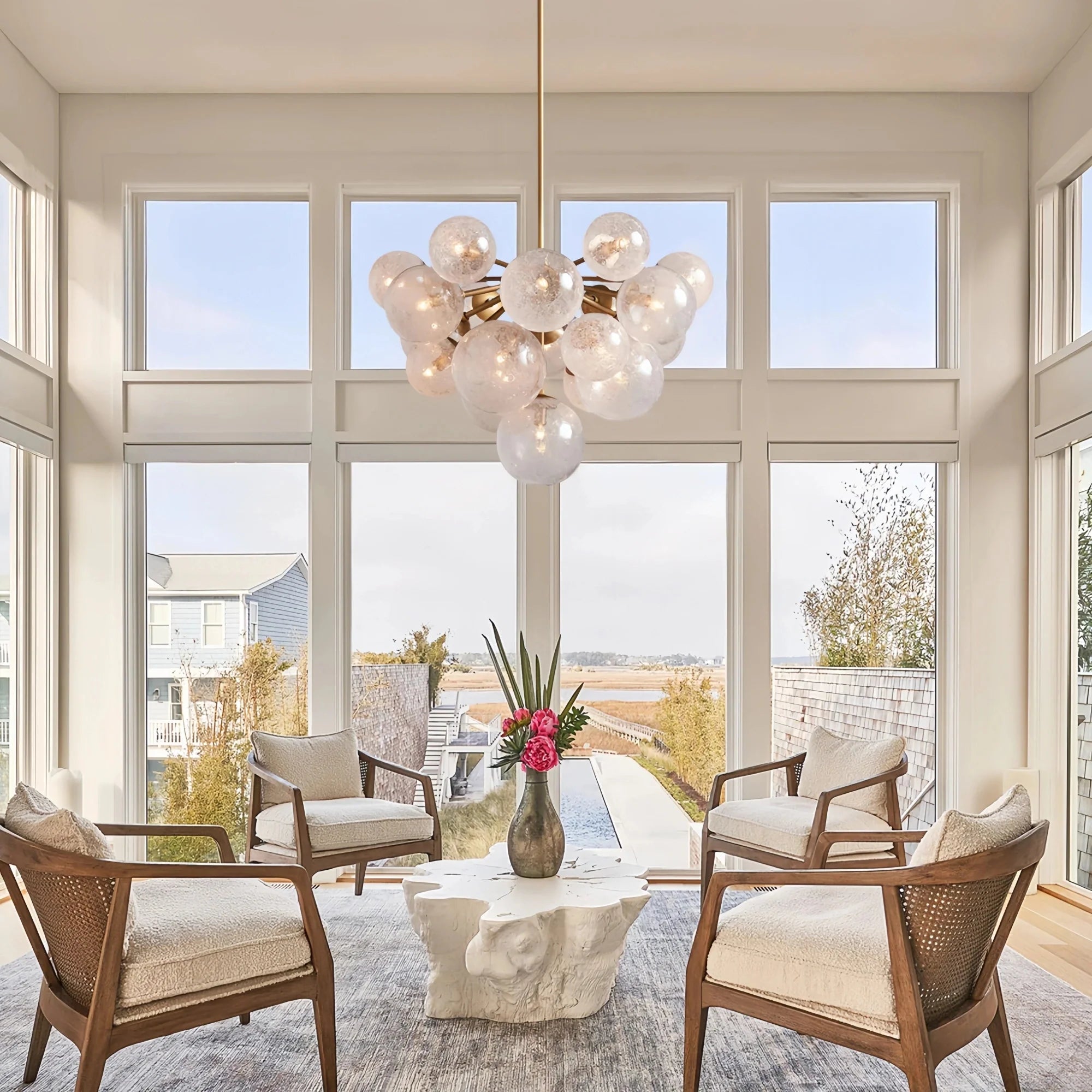 Denise Cridty Mandoza Round Chandelier 19/37 Light