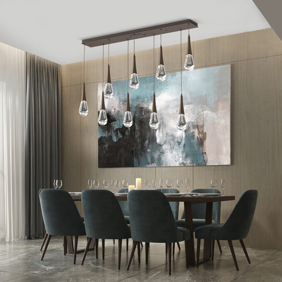 Denno LED Linear Chandelier