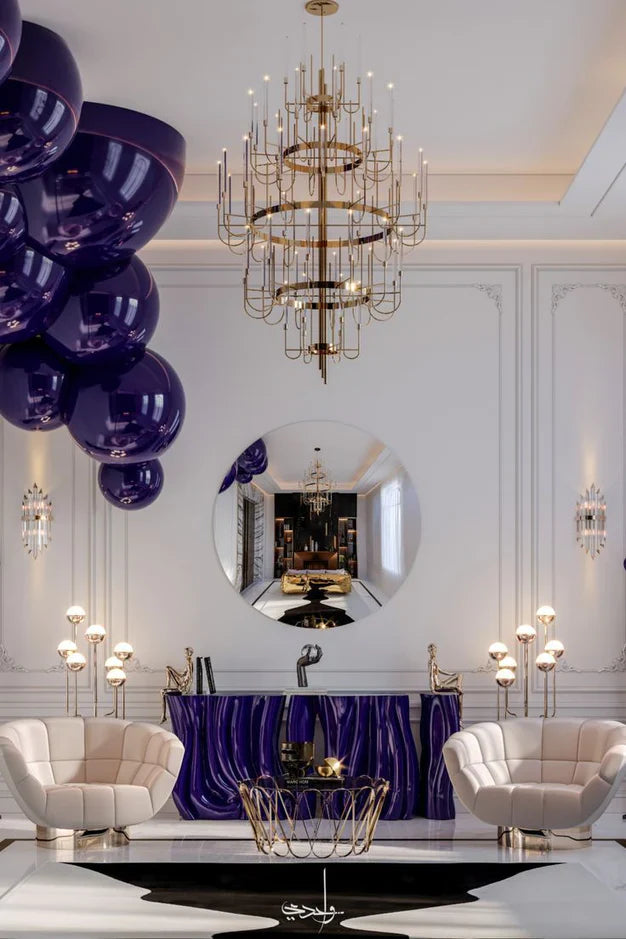 Luxury 5-Tier Crystal Rods Luxury Gala Chandelier