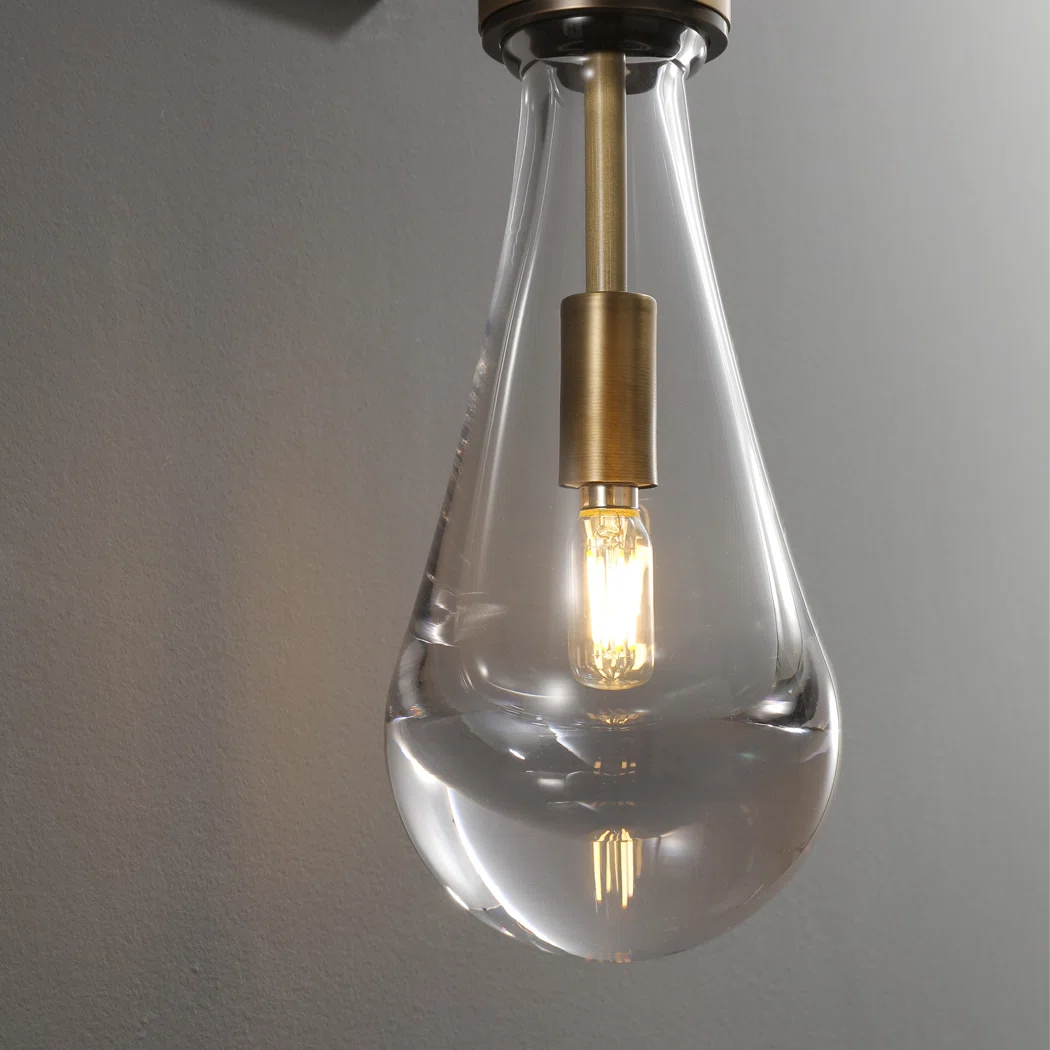 Seaward Modern Raindrop Rod Wall Sconce For Living Room, Bedroom
