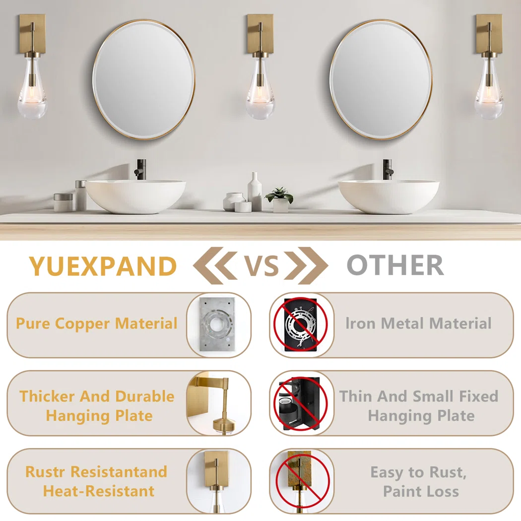 Seaward Modern Raindrop Rod Wall Sconce For Living Room, Bedroom