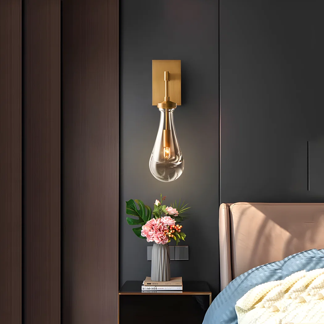 Seaward Modern Raindrop Rod Wall Sconce For Living Room, Bedroom