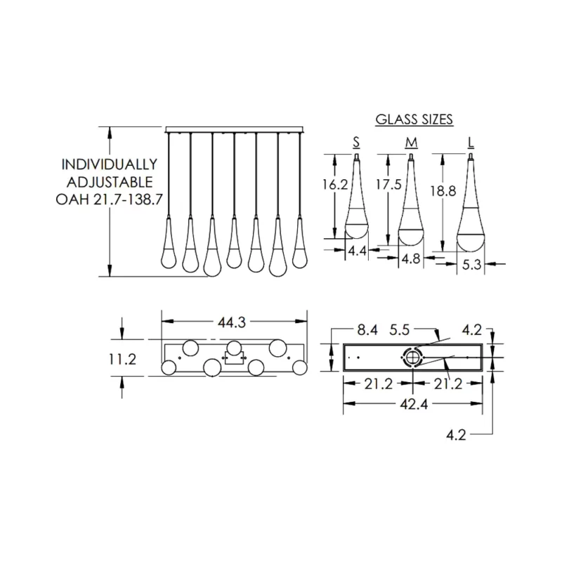 Denno LED Linear Chandelier