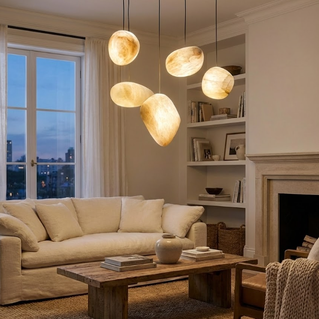 Alabaster Natural Stone Pendant