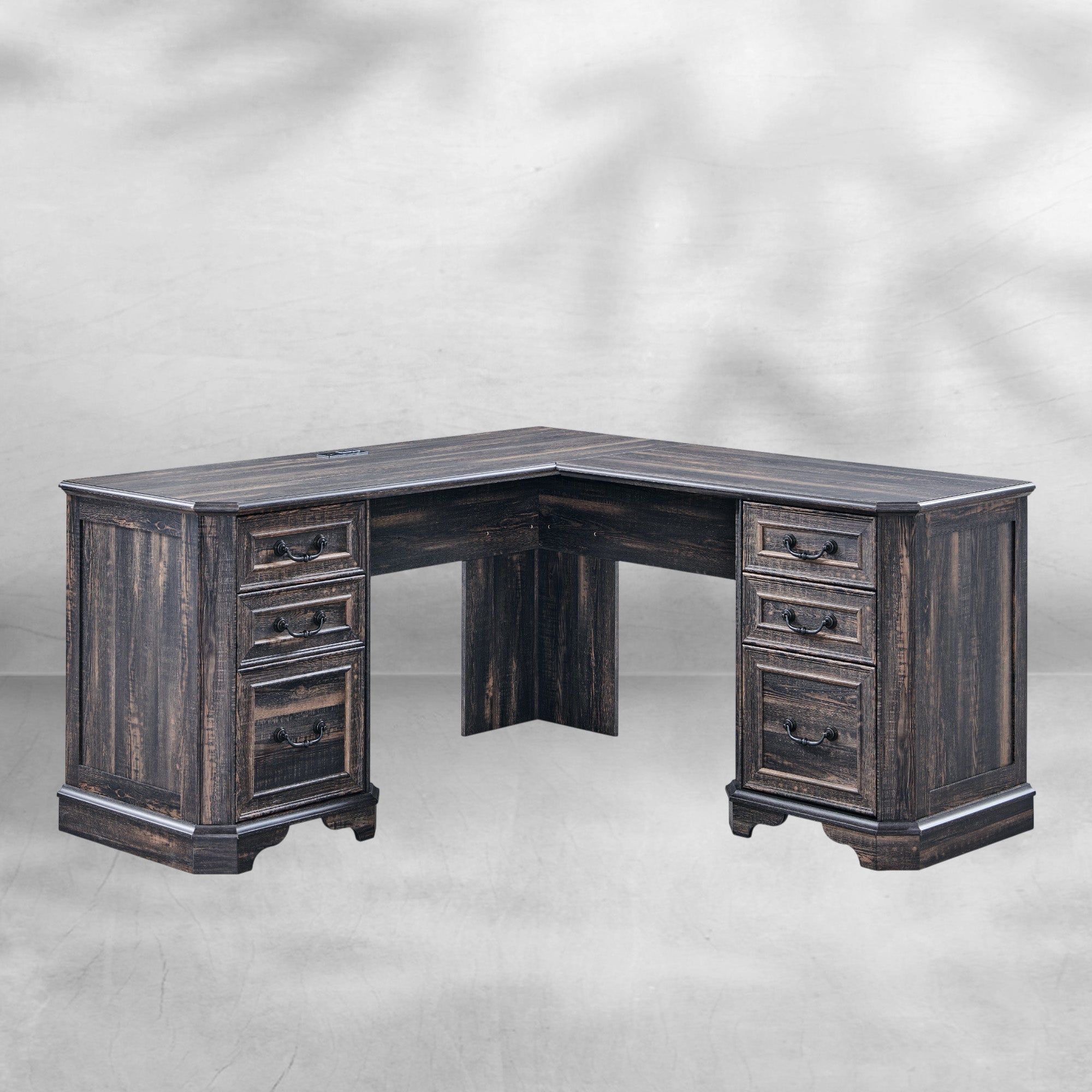 59" Home Office Desk Hutch with Ample Storage
