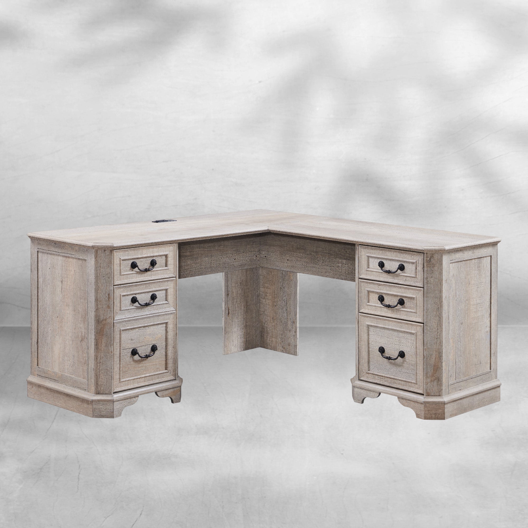 59" Home Office Desk Hutch with Ample Storage