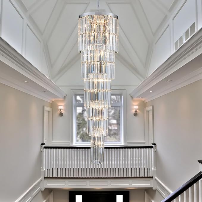 Luxury Modern Long Staircase K9 Chandeliers