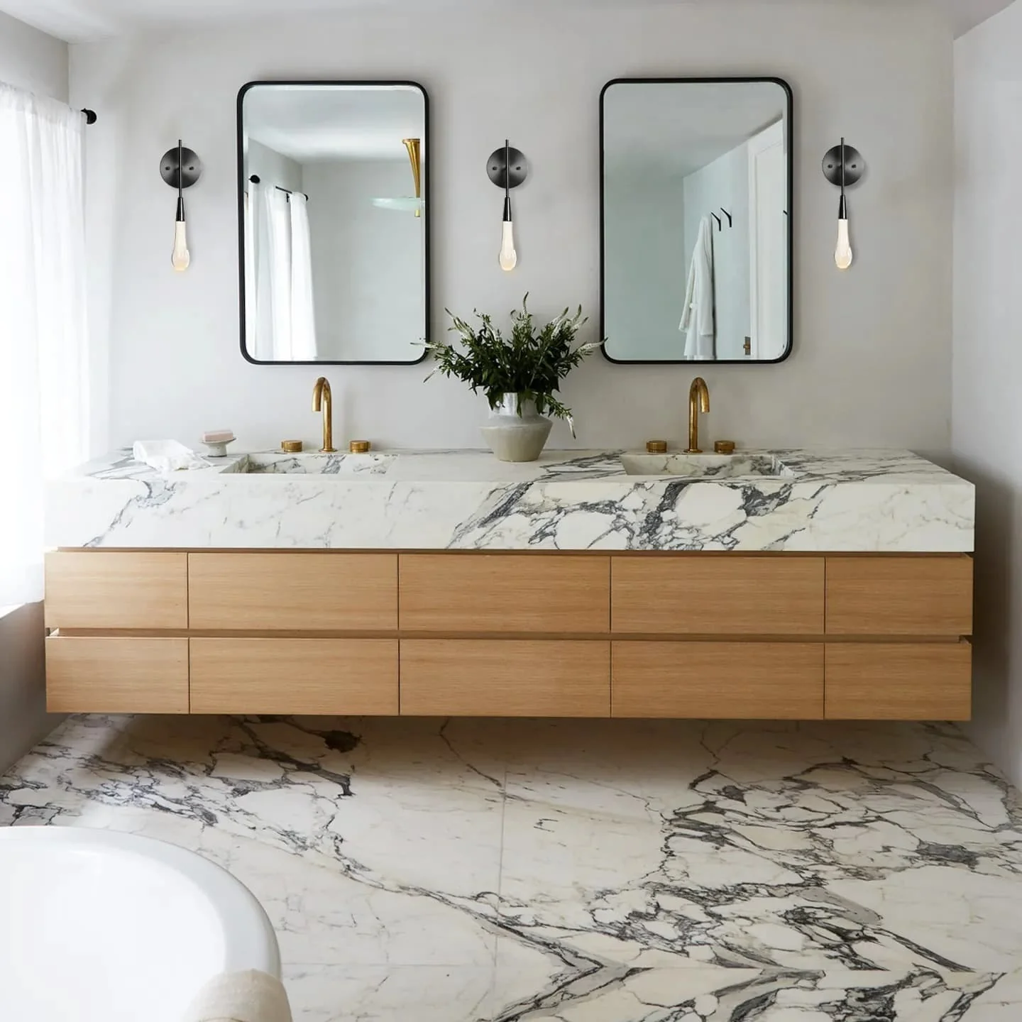 Denise Raindrop Glass Solitaire Wall Sconces For Bedroom