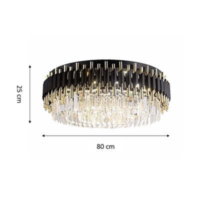 Denise Bobon Flush Mount Crystal Chandelier