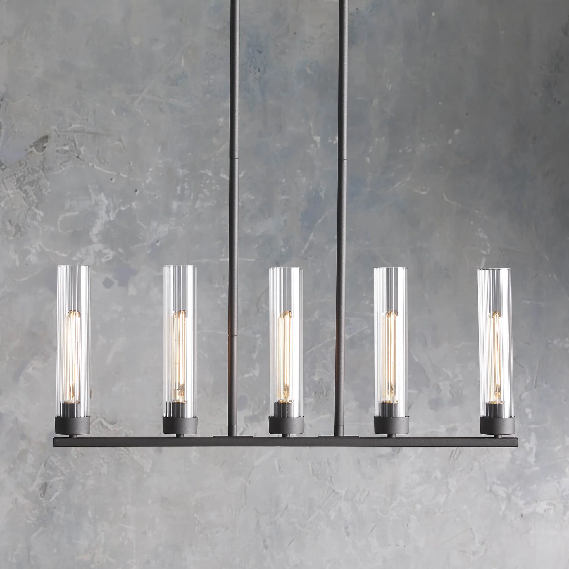 Andreas Modern Glass Linear Chandelier