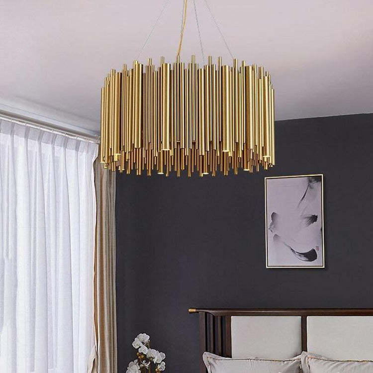 Denise Bobon Stainless Steel Chandelier