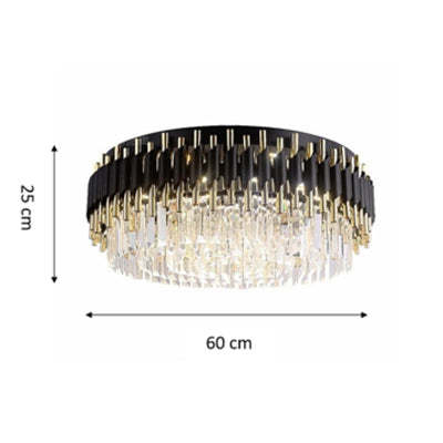 Denise Bobon Flush Mount Crystal Chandelier