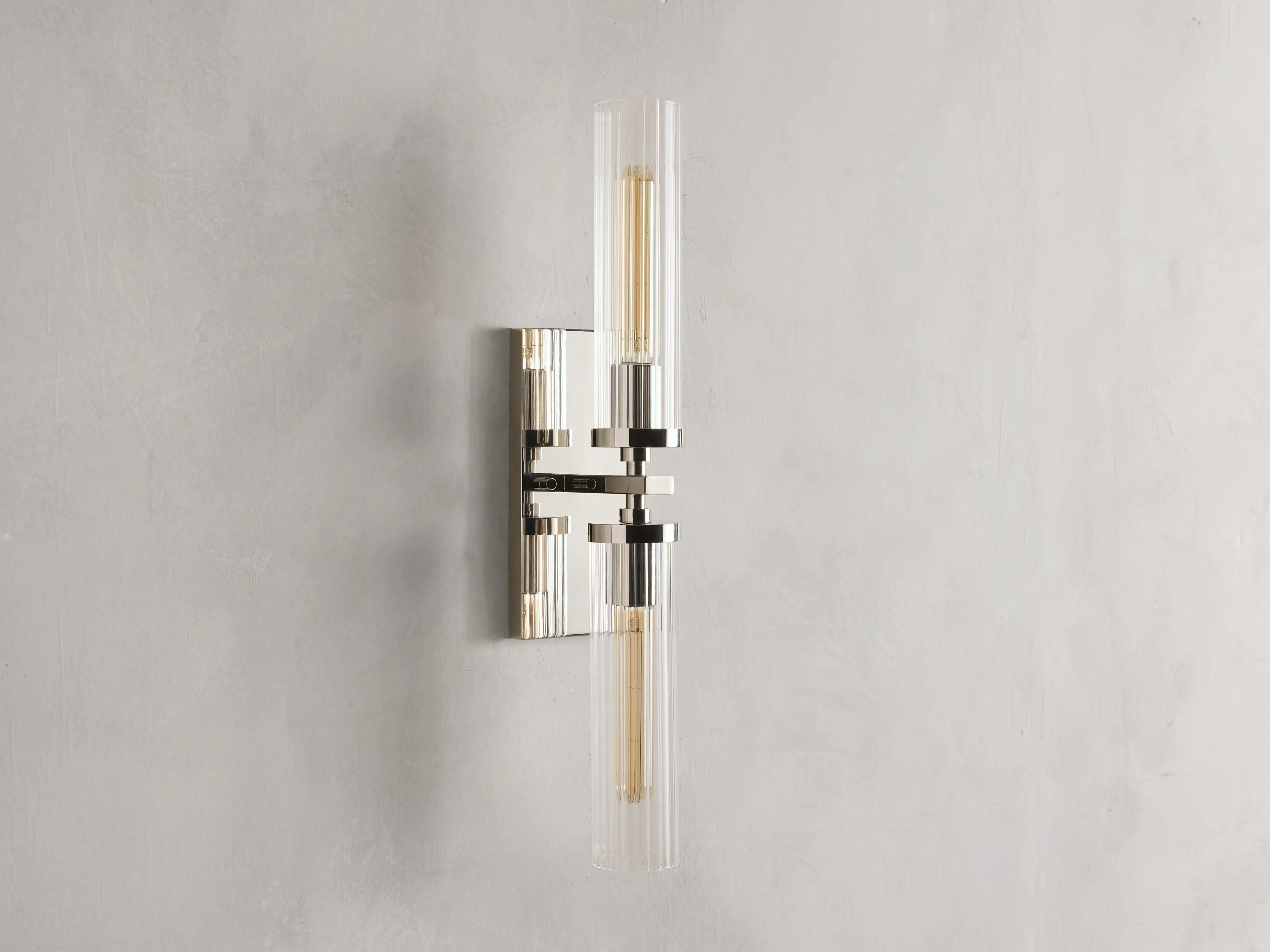 Andreas Modern Linear Glass Wall Sconces 2 Lights