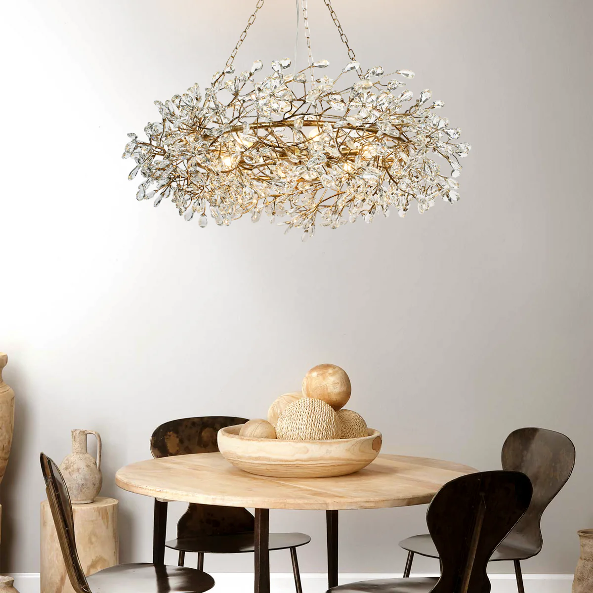 Fiore Crystal Flowers Creative Crown Chandelier 39" 48" 60"