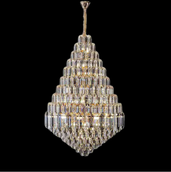 Denise Modern Luxury Multi-Tier Honeycomb Crystal Chandelier