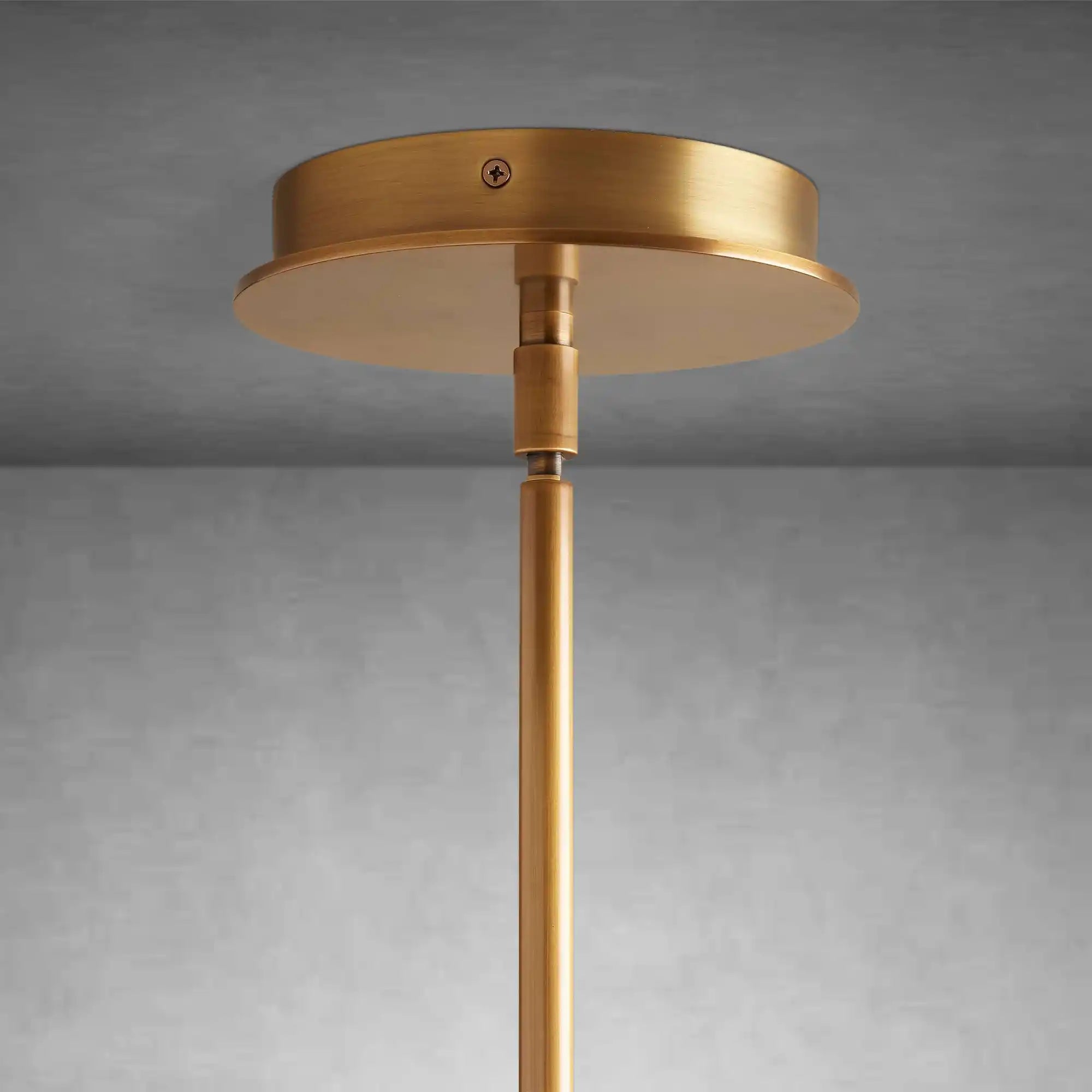 Lyla Modern Hand-Blown Glass Single LED Pendant Light Brass