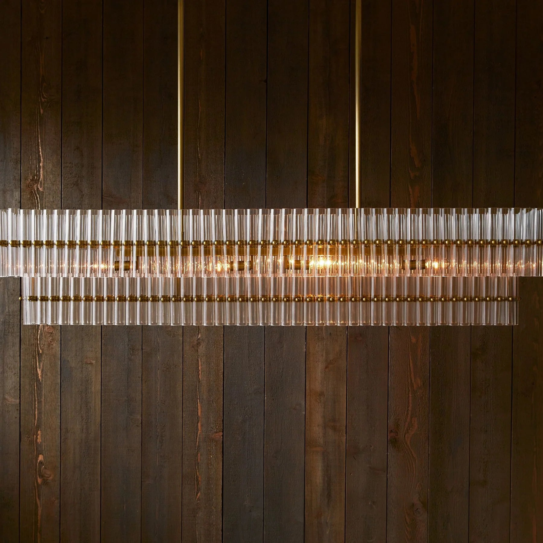 Mall Crystal Linear Chandelier 54''