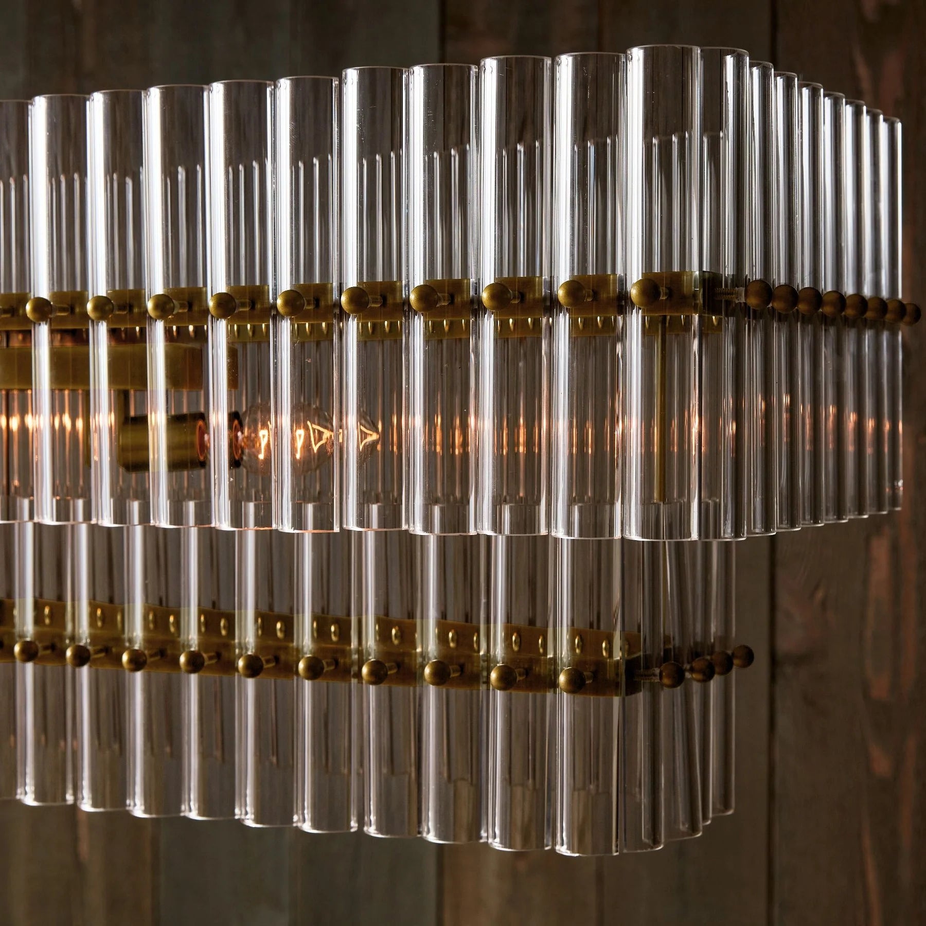 Mall Crystal Linear Chandelier 54''
