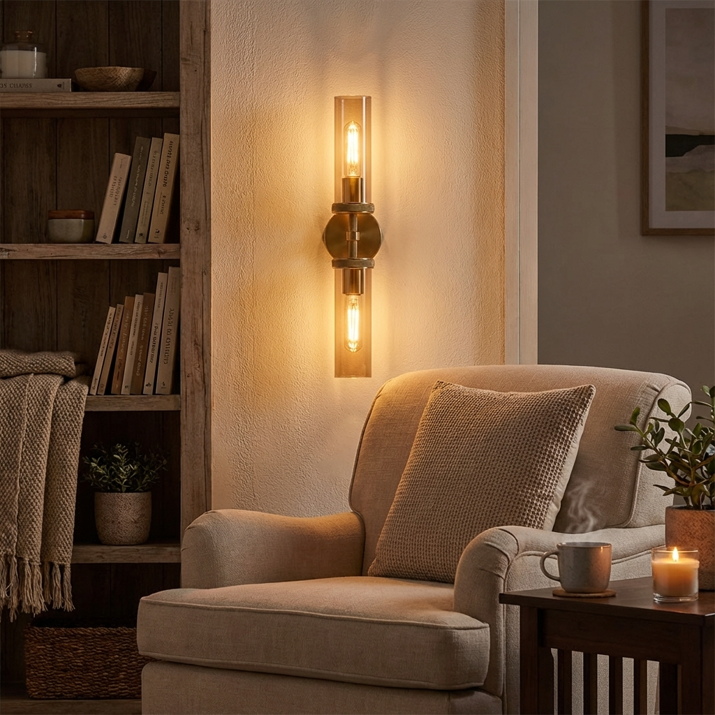 Lambo Knurled Linear Sconce for living room and bedroom