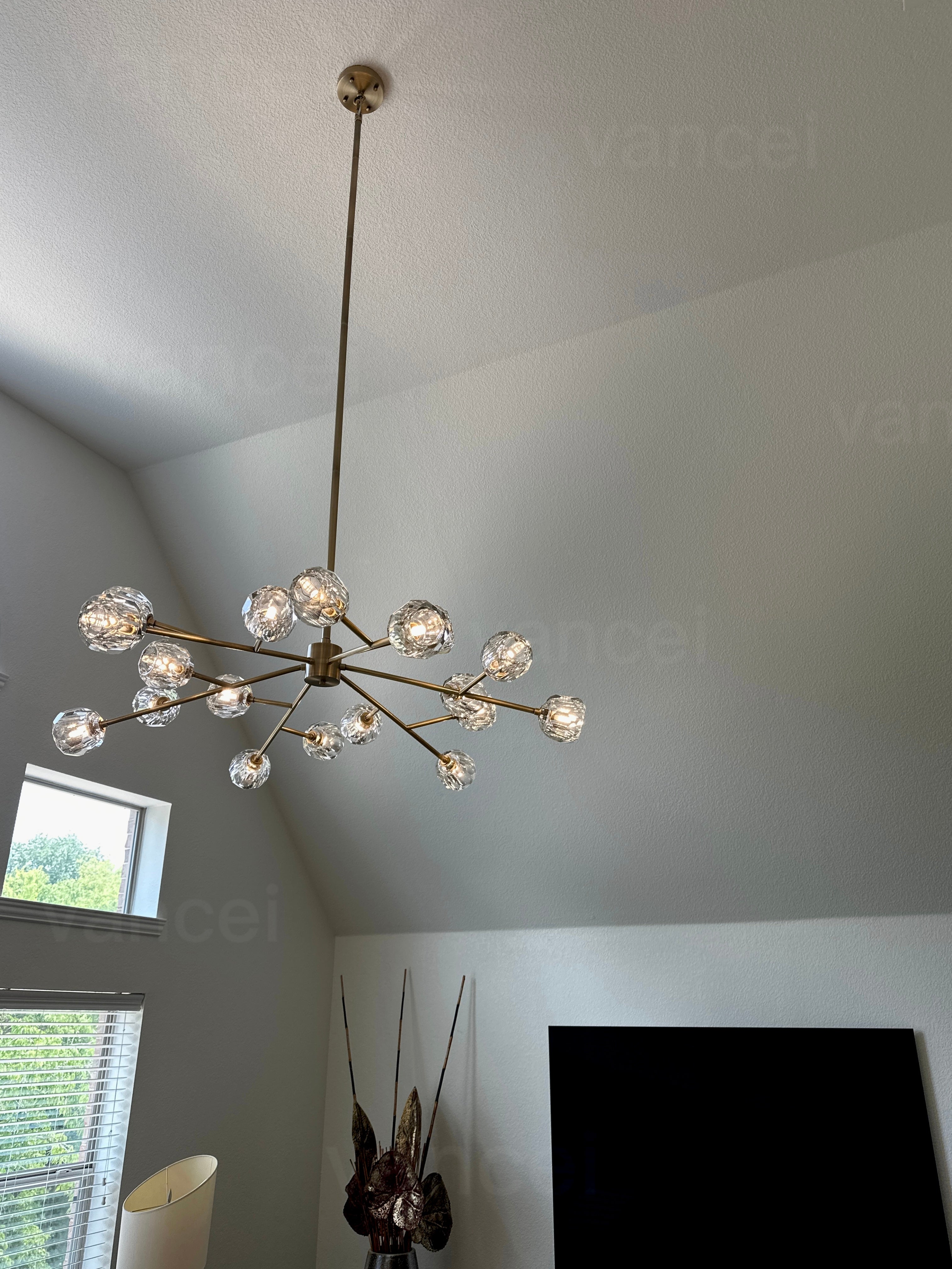 BOUBLE Crystal Ball Modern Round Chandelier 48"