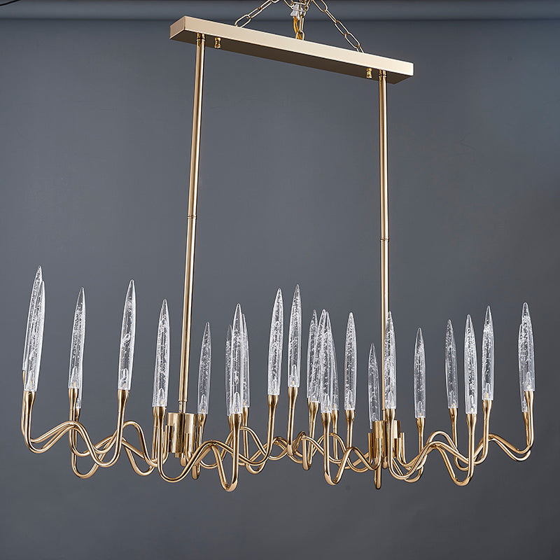 Brass Glass chandelier Celling light