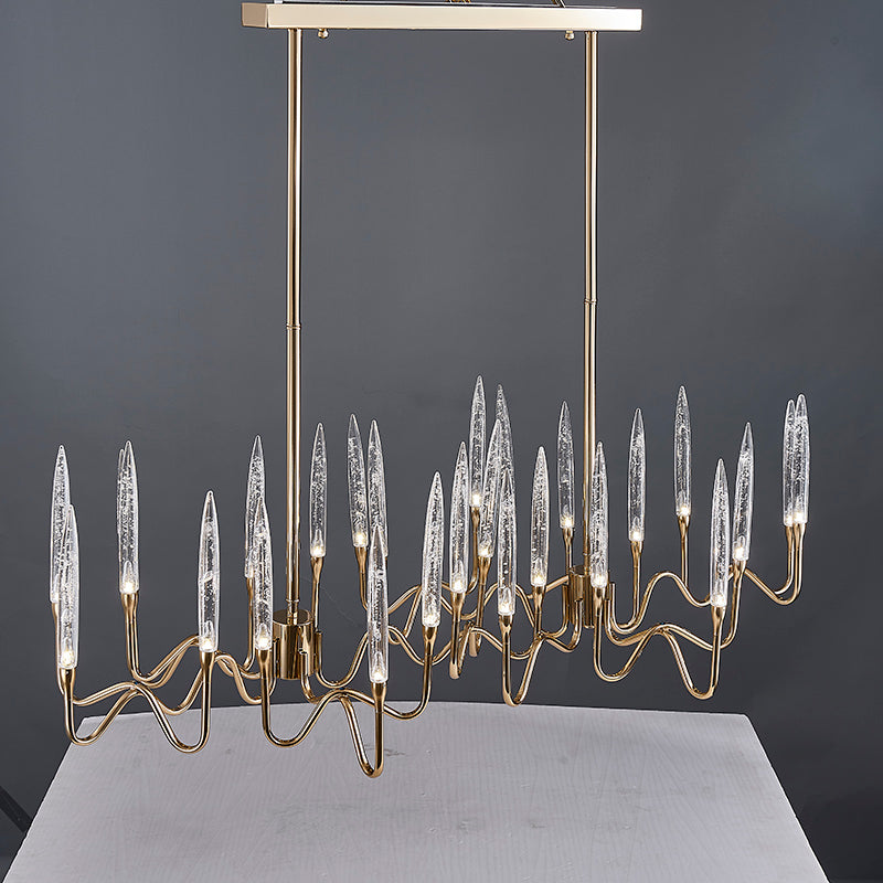 Brass Glass chandelier Celling light