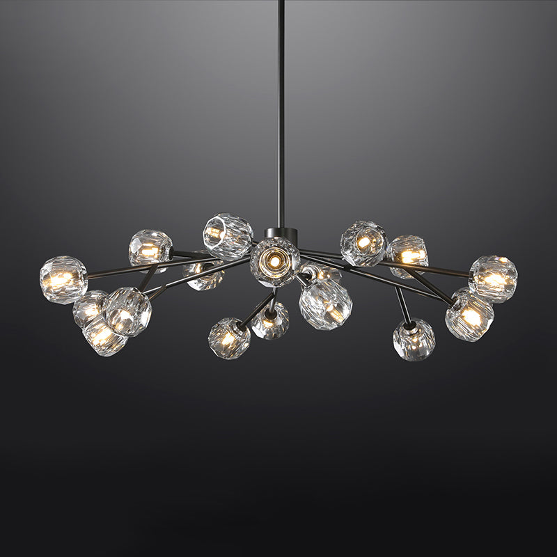 BOUBLE Crystal Ball Modern Round Chandelier 48"
