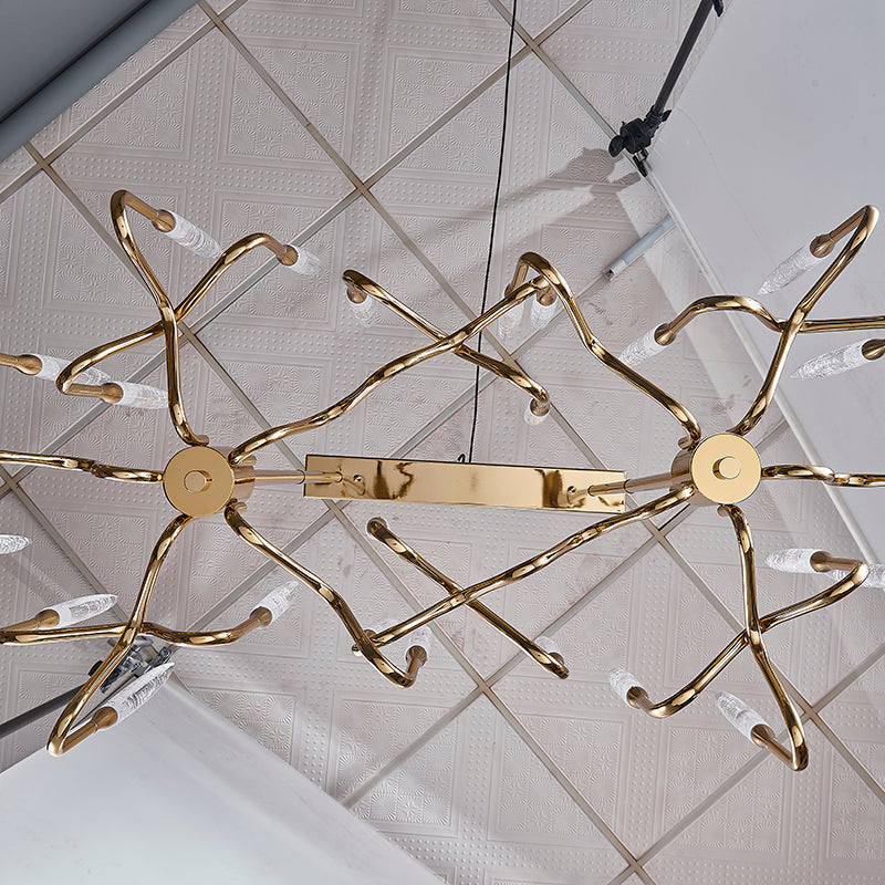 Brass Glass chandelier Celling light